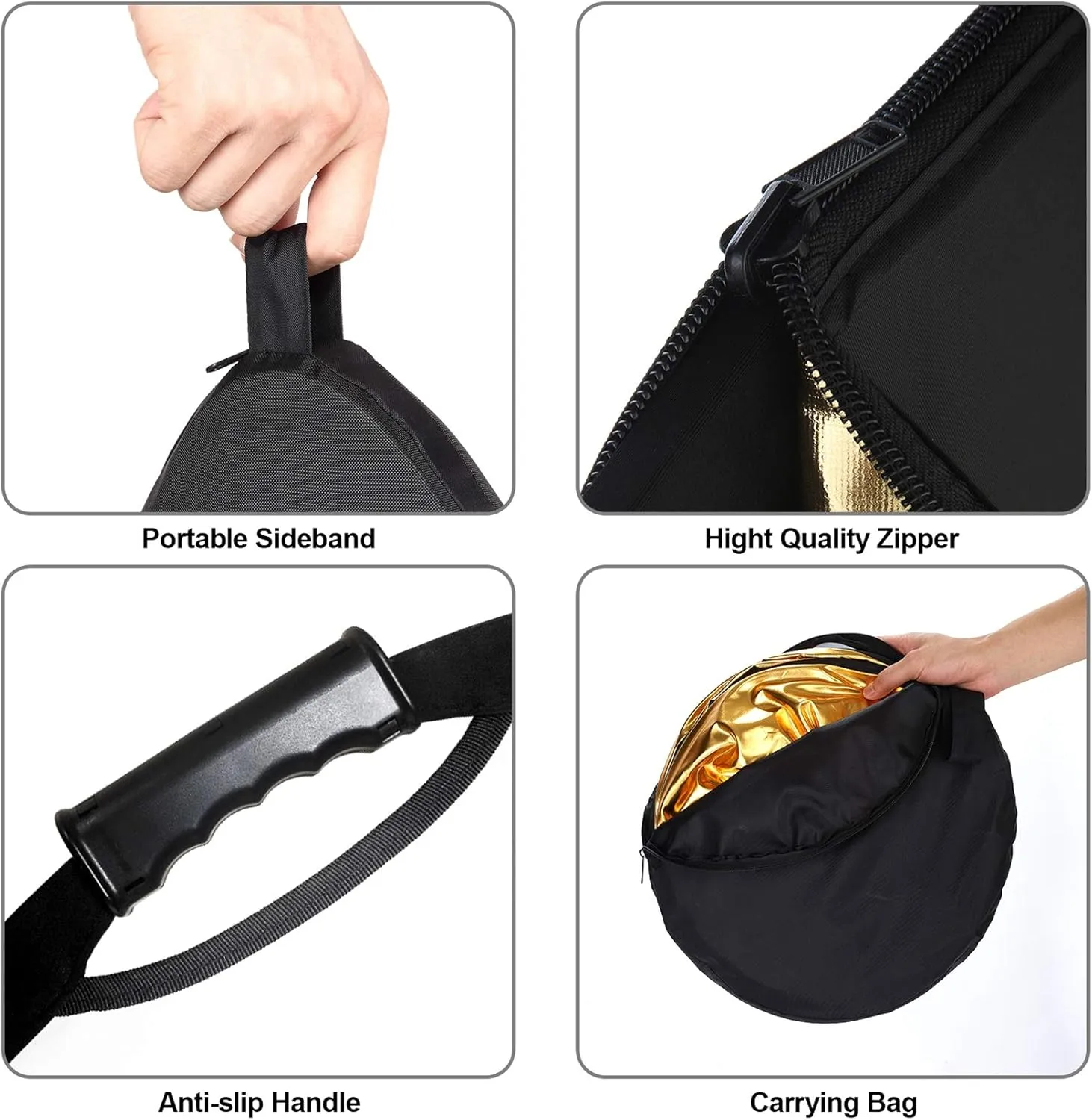 Selens 5-in-1 Oval Reflector with Handle for Photography Photo Studio Lighting & Outdoor Lighting (24 x 36 Inch)