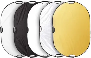 Selens 5-in-1 Oval Reflector with Handle for Photography Photo Studio Lighting & Outdoor Lighting (59 x 78 Inch)