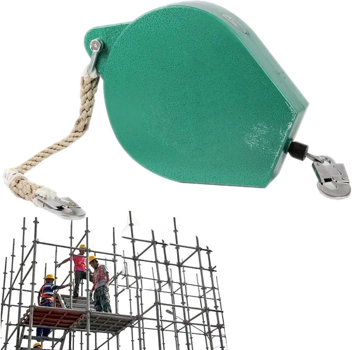 Self Retracting Lifeline Fall Arrester Retractable Personal Protection Equipment Fall Protection Retractable Lanyard Load 330lb,Tool Lanyard for Connect The Safety Harness,7m ()