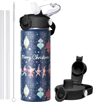 SENDESTAR Metal Insulated Water Bottle - 12oz/18oz BPA-FREE 18/8 Stainless Steel Travel Tumbler Double Wall Vacuum Leak Proof Kids Cup with Straw for Kids, School Boys Girls