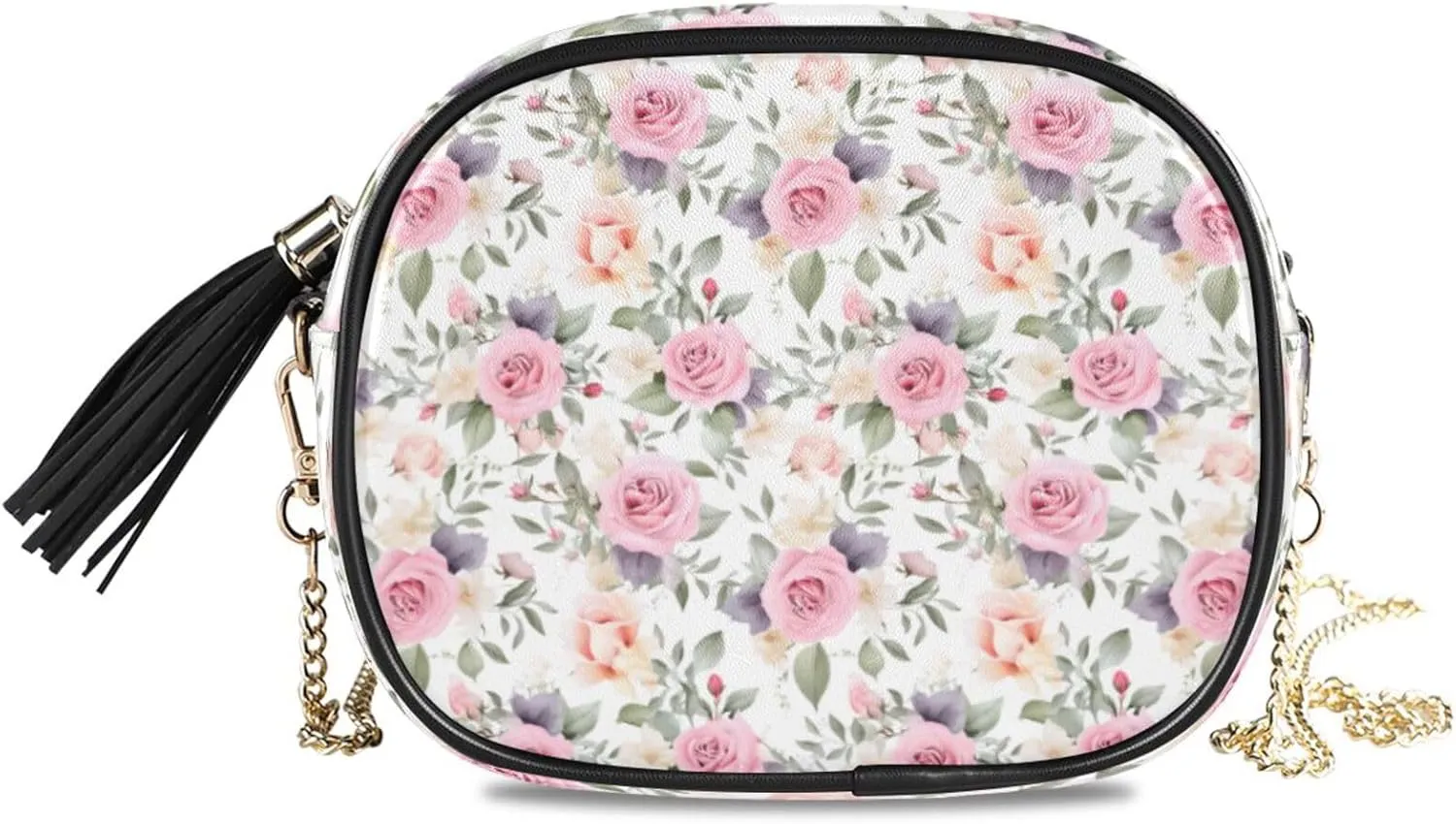senya Crossbody Purse Small Crossbody Bags Shoulder Handbags Purple Green Lease Rose for Women