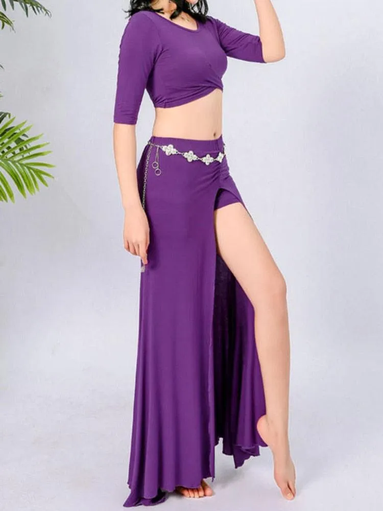 Sexy Women Belly Dance Suit Bellydance Costume Dancing Skirt Belly Dance Top