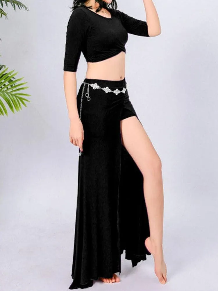 Sexy Women Belly Dance Suit Bellydance Costume Dancing Skirt Belly Dance Top
