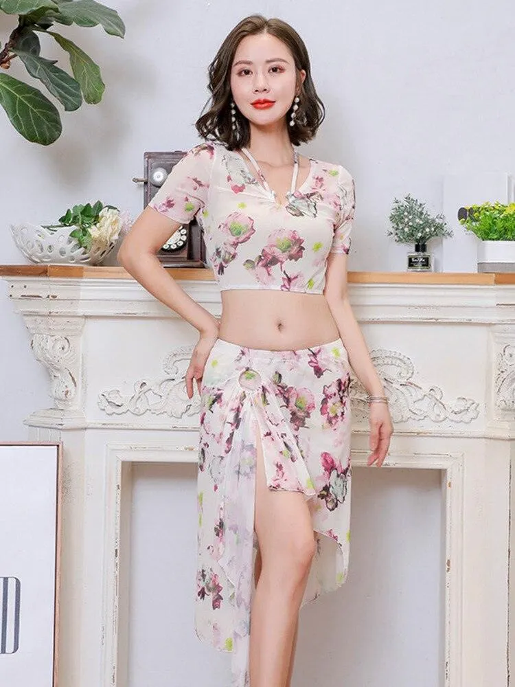 Sexy Women Belly Dance Suit Bellydance Costume Dancing Skirt Belly Dance Top