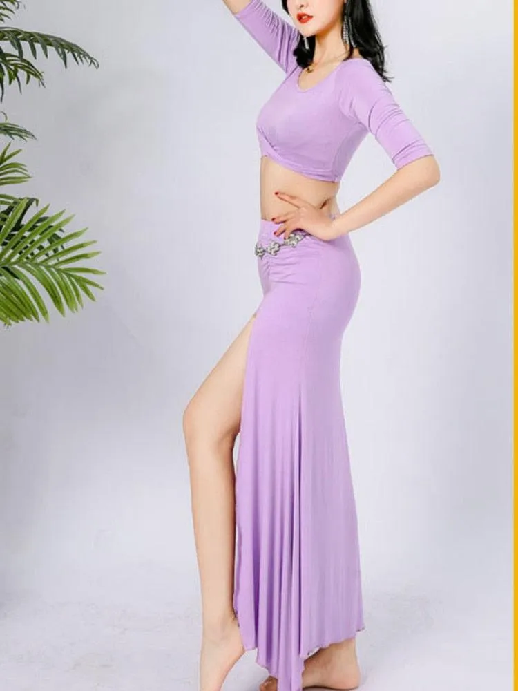 Sexy Women Belly Dance Suit Bellydance Costume Dancing Skirt Belly Dance Top