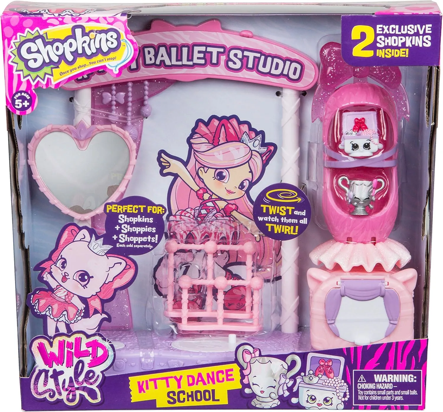 Shopkins Season 9 Wild Style - Kitty Dance School Playset