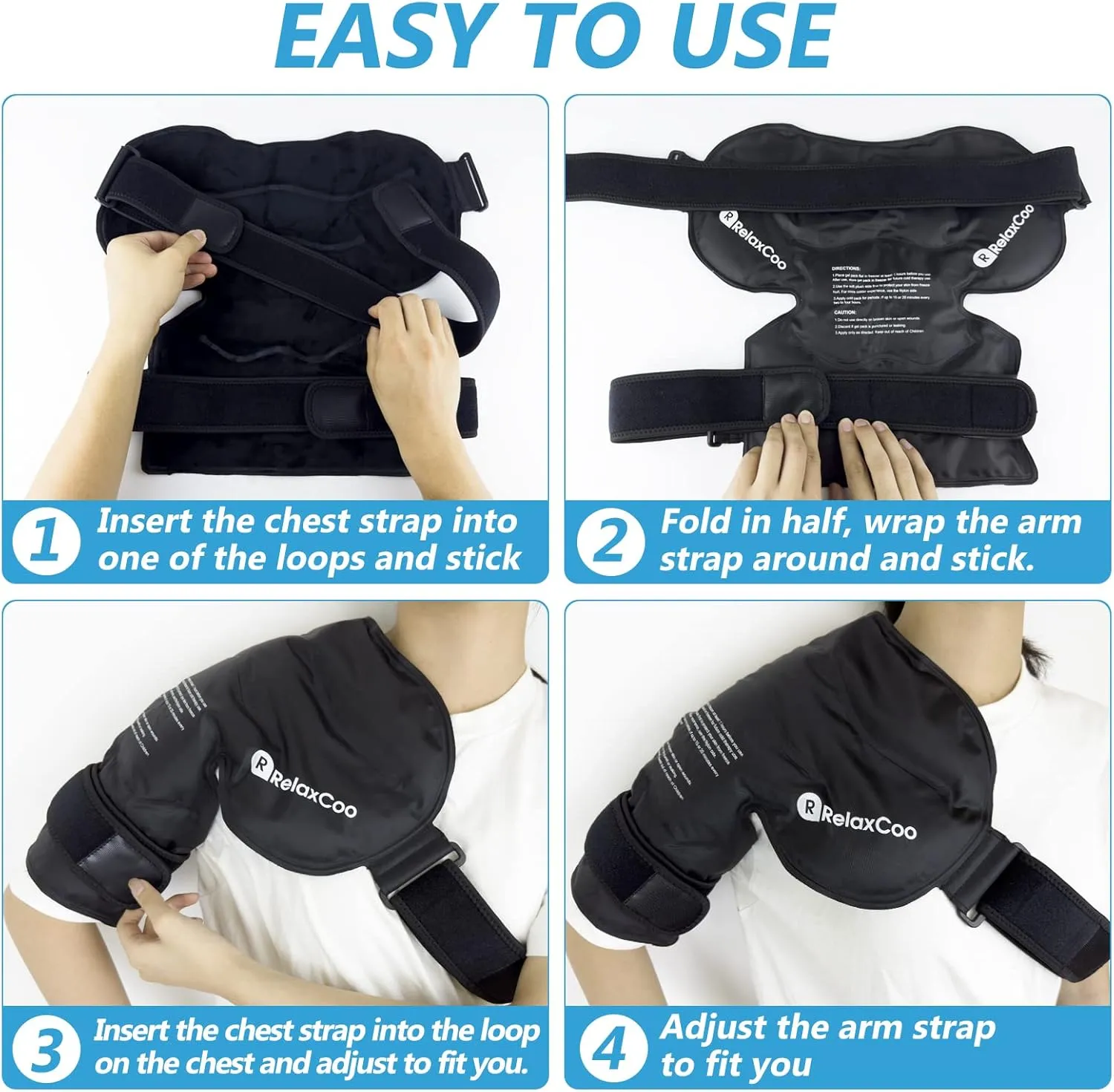 Shoulder Ice Pack Rotator Cuff Cold Therapy, Reusable Gel Ice Wrap for Shoulder Injuries & Pain Relief, Bursitis, Tendonitis, Swelling, Recovery for Man and Women