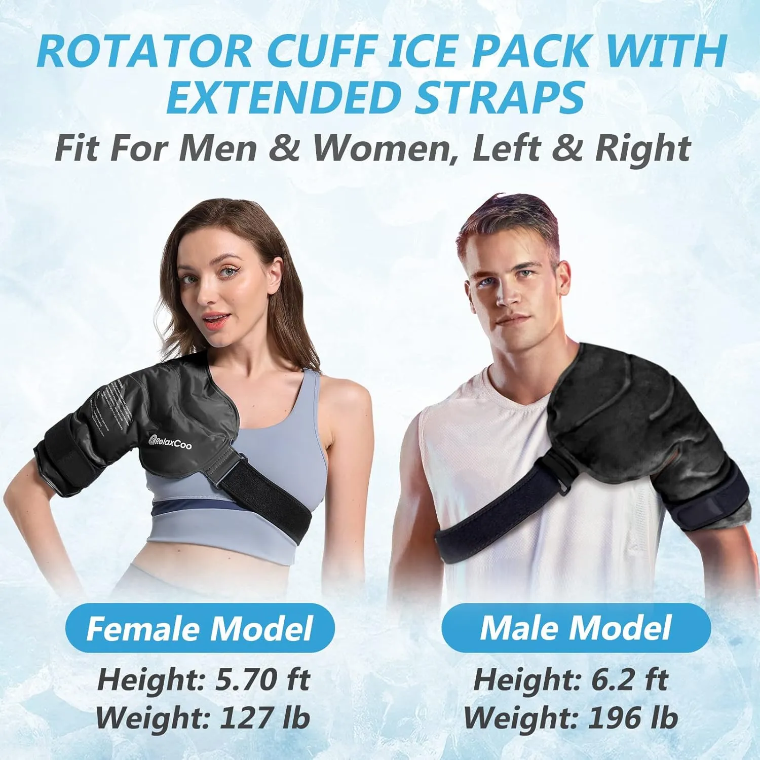 Shoulder Ice Pack Rotator Cuff Cold Therapy, Reusable Gel Ice Wrap for Shoulder Injuries & Pain Relief, Bursitis, Tendonitis, Swelling, Recovery for Man and Women