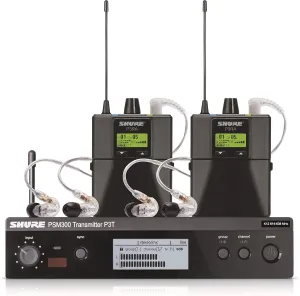 Shure PSM300 P3TRA215TWP Pro Wireless In-Ear Personal Monitor System with SE215-CL Earphones, Twinpack - G20 Band