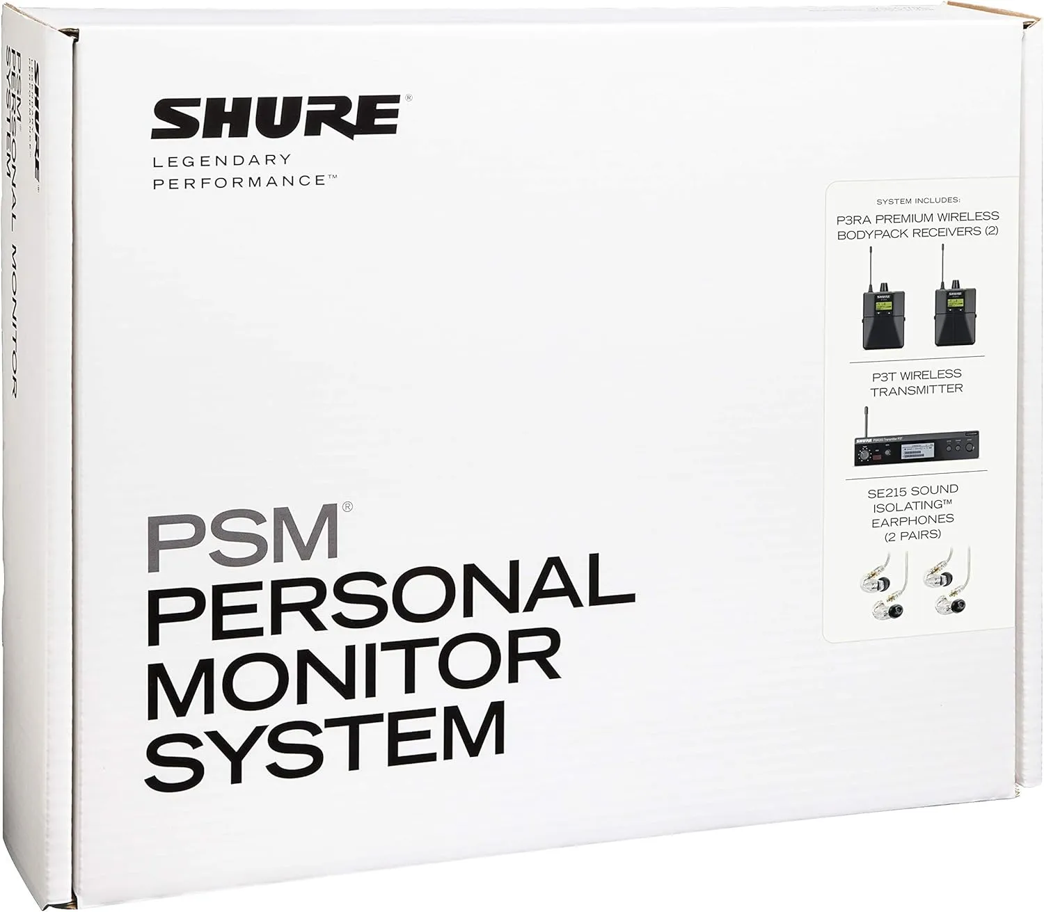 Shure PSM300 P3TRA215TWP Pro Wireless In-Ear Personal Monitor System with SE215-CL Earphones, Twinpack - G20 Band