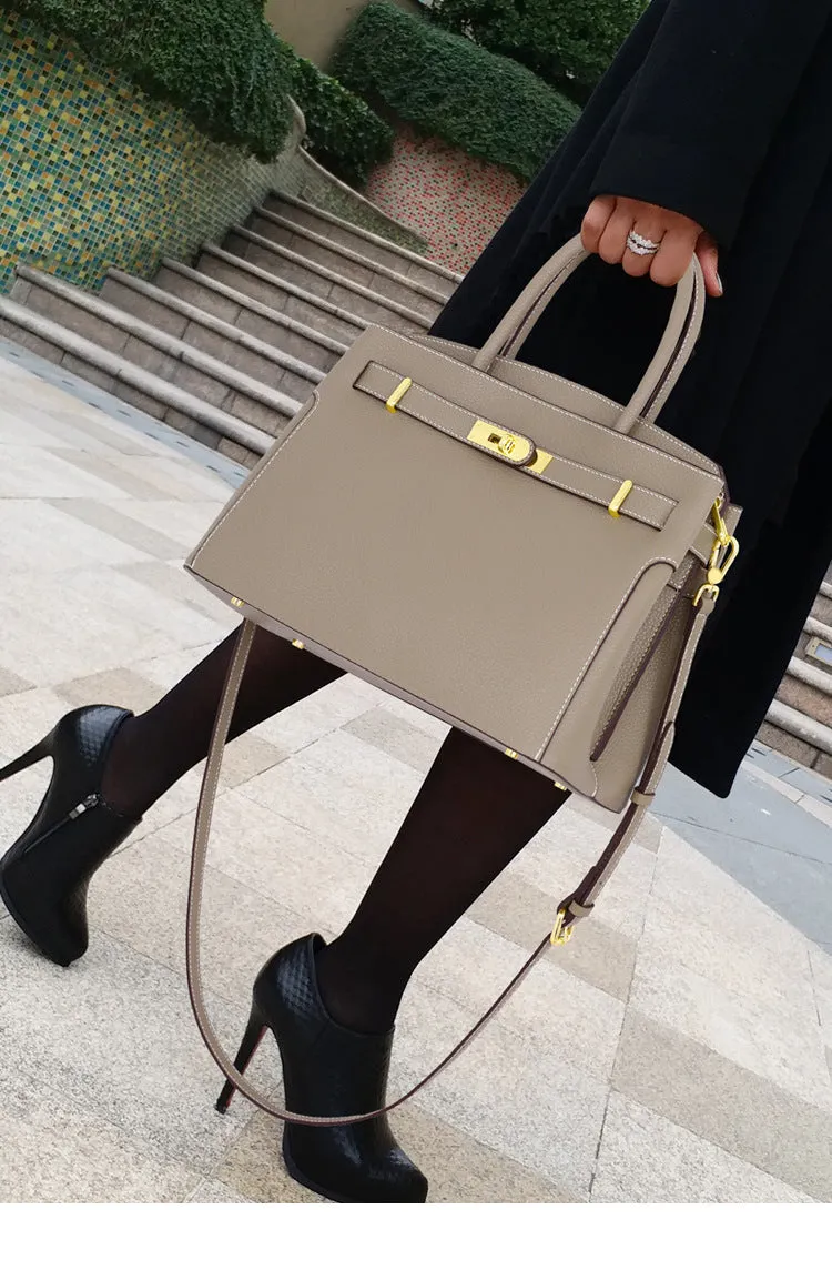 Signature Leather Satchel Bag