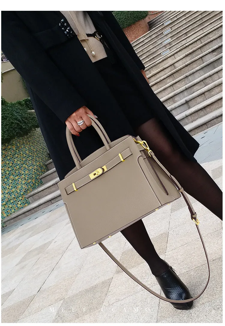 Signature Leather Satchel Bag