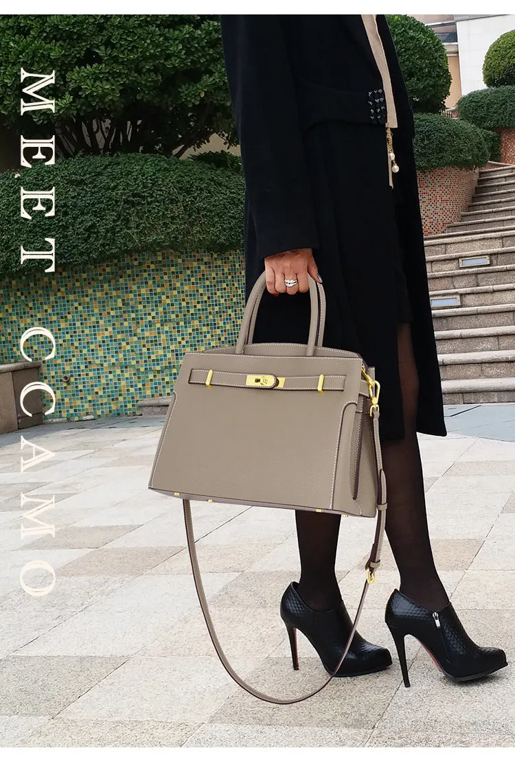Signature Leather Satchel Bag