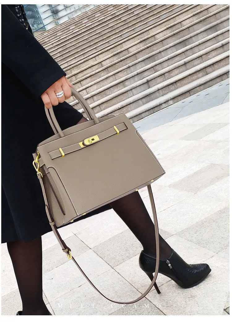 Signature Leather Satchel Bag