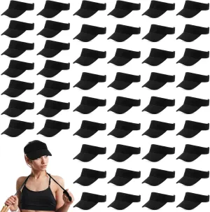 Silkfly 50 Pack Sun Visor Caps Adjustable Sports Athletic Cap UV Protection Sun Visor Hat Men Women Tennis