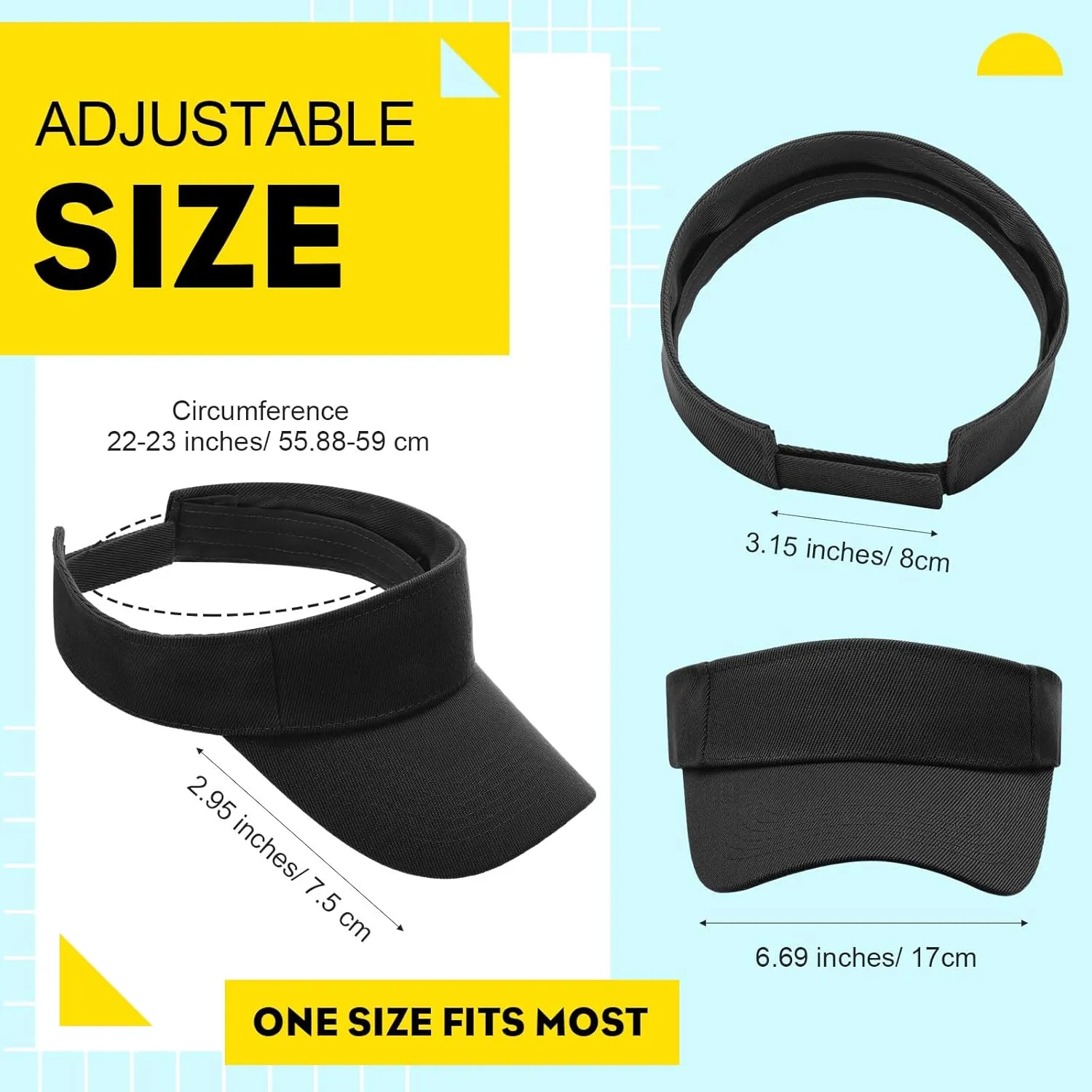 Silkfly 50 Pack Sun Visor Caps Adjustable Sports Athletic Cap UV Protection Sun Visor Hat Men Women Tennis