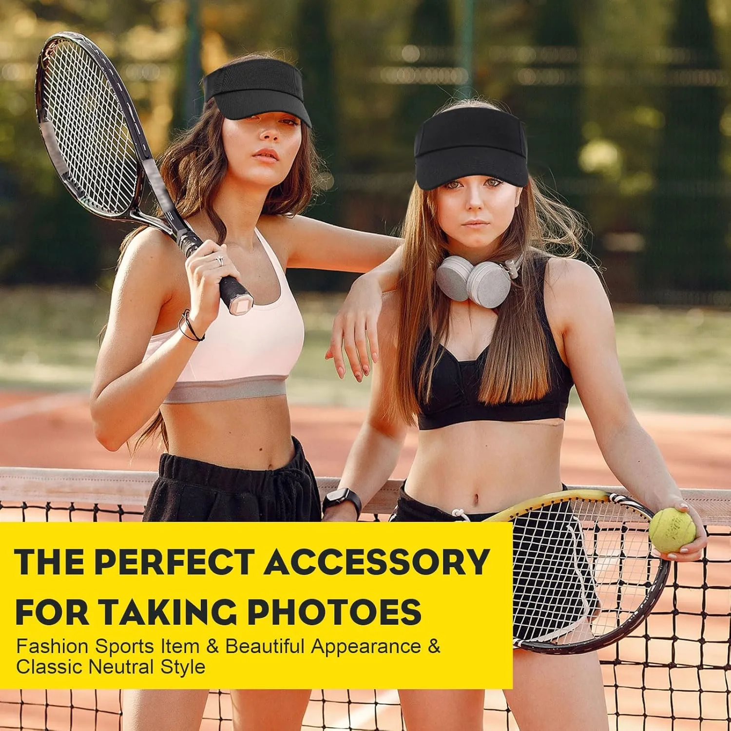 Silkfly 50 Pack Sun Visor Caps Adjustable Sports Athletic Cap UV Protection Sun Visor Hat Men Women Tennis