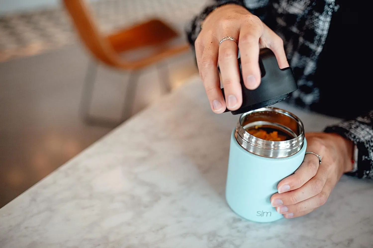 Simple Modern Food Jar for Hot Food | Reusable Stainless Steel Vacuum Insulated Leak Proof Lunch Storage for Smoothie Bowl, Soup, Oatmeal | Provision Collection | 12oz | Sweet Taffy