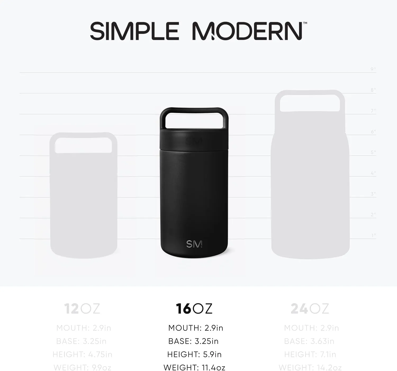 Simple Modern Food Jar for Hot Food | Reusable Stainless Steel Vacuum Insulated Leak Proof Lunch Storage for Smoothie Bowl, Soup, Oatmeal | Provision Collection | 16oz | Blue Dune