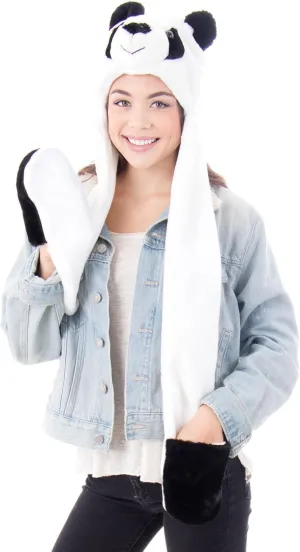 Simplicity 3-in-1 Multi-Functional Animal Hat, Scarf, & Mitten Combo