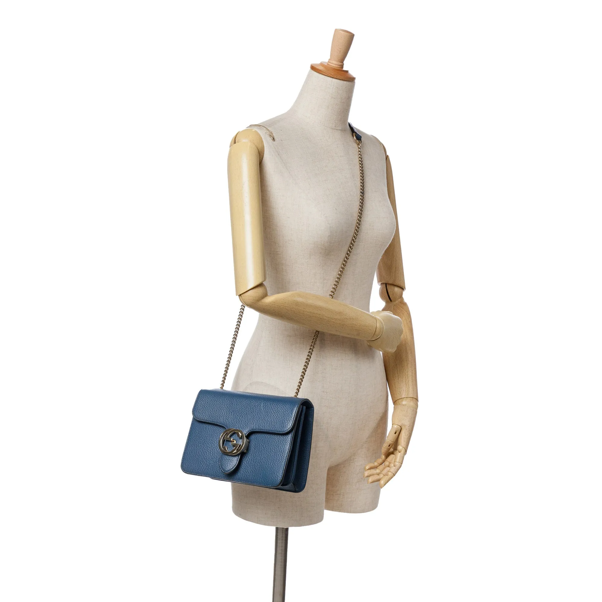Small Dollar Calfskin Interlocking G Crossbody