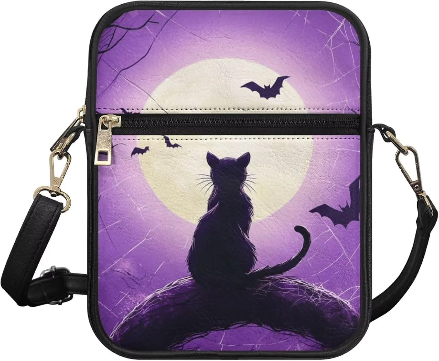 Small Messenger Bag for Women Crossbody with Zipper Closure Fashion Tote Bag for Women Leather