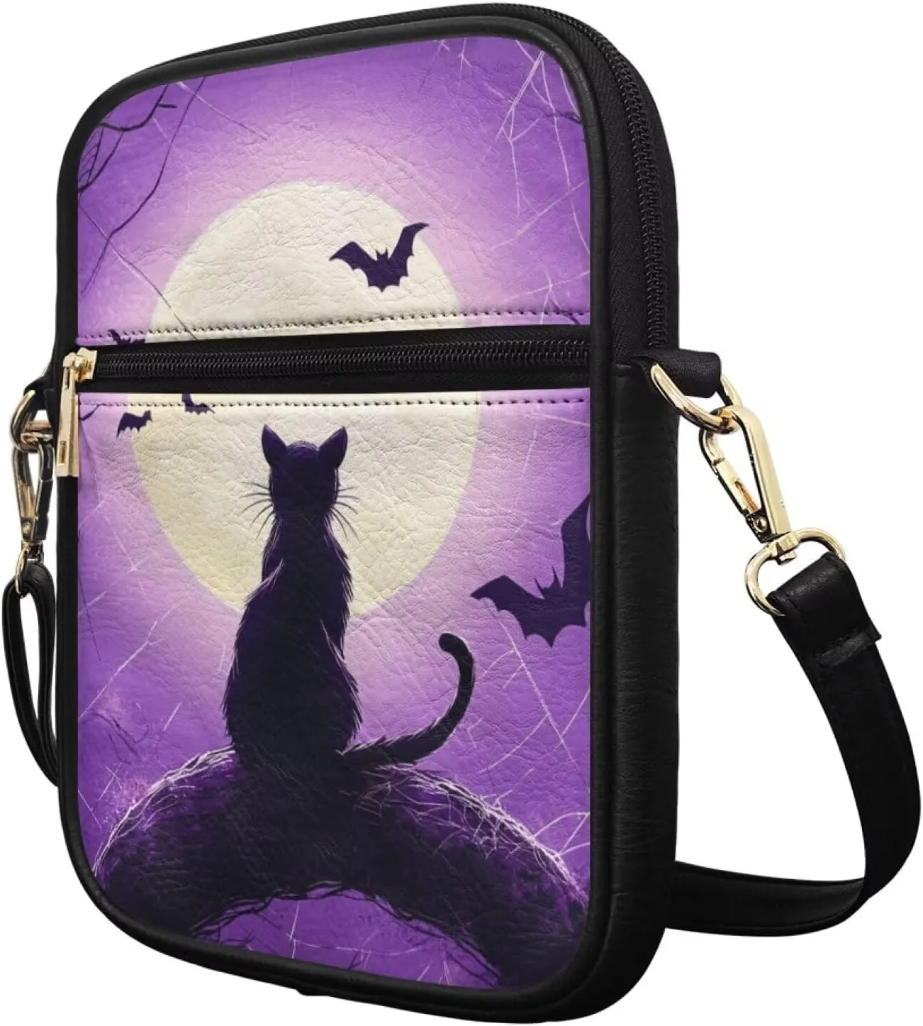 Small Messenger Bag for Women Crossbody with Zipper Closure Fashion Tote Bag for Women Leather