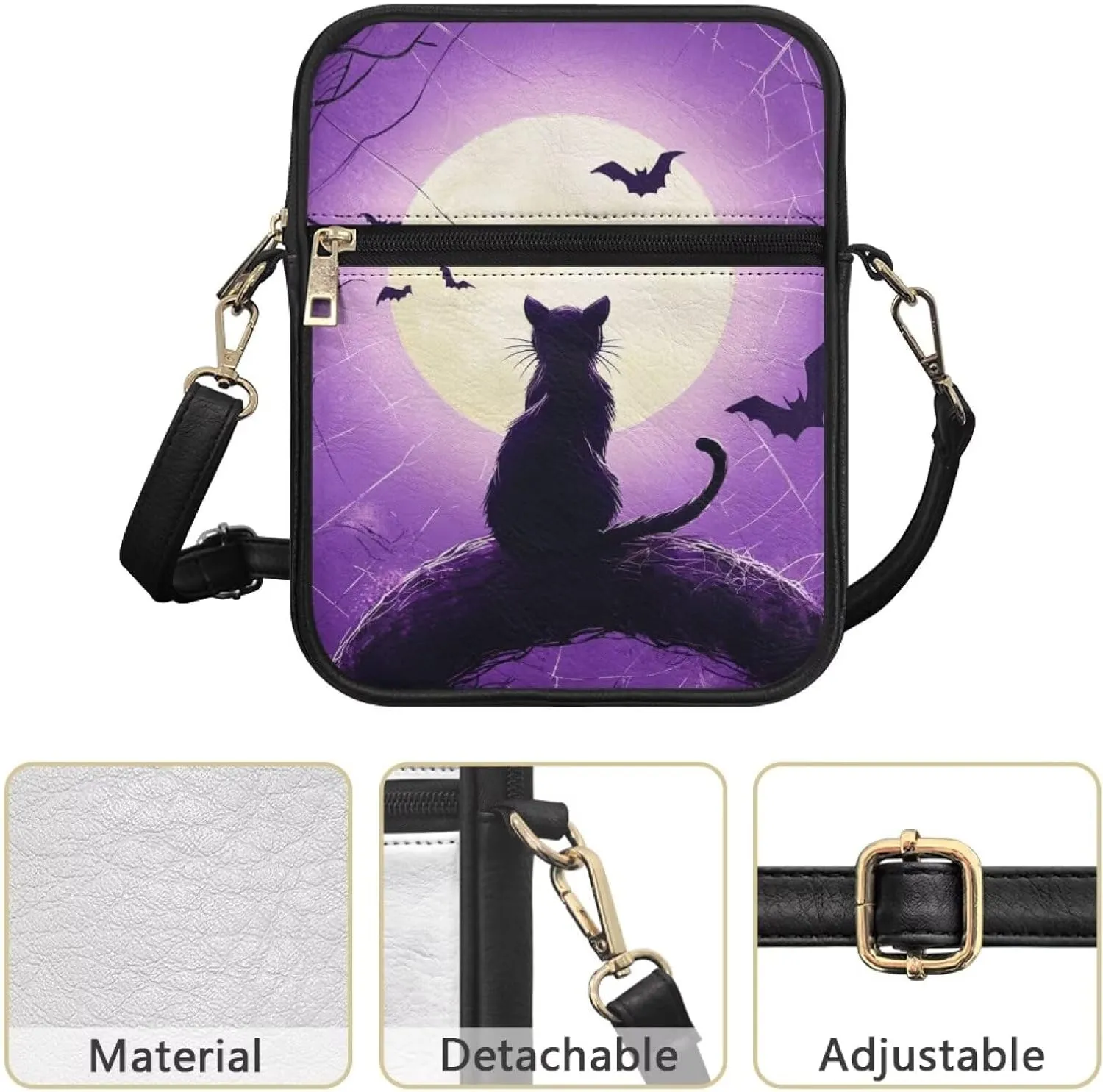 Small Messenger Bag for Women Crossbody with Zipper Closure Fashion Tote Bag for Women Leather