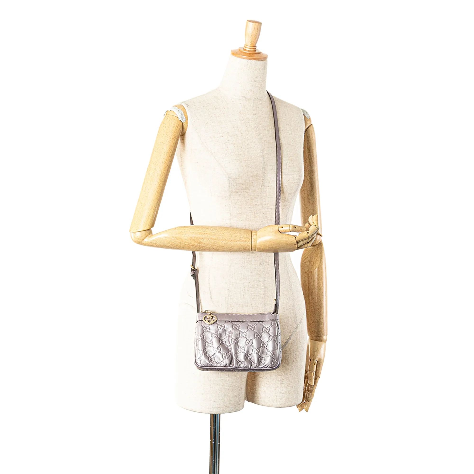 Small Metallic Guccissima Lovely Crossbody