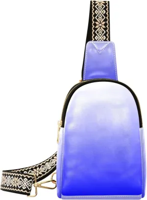 Small Sling Bag for Women Blue Crossbody Fanny Packs for Travel, Casual 20804-1