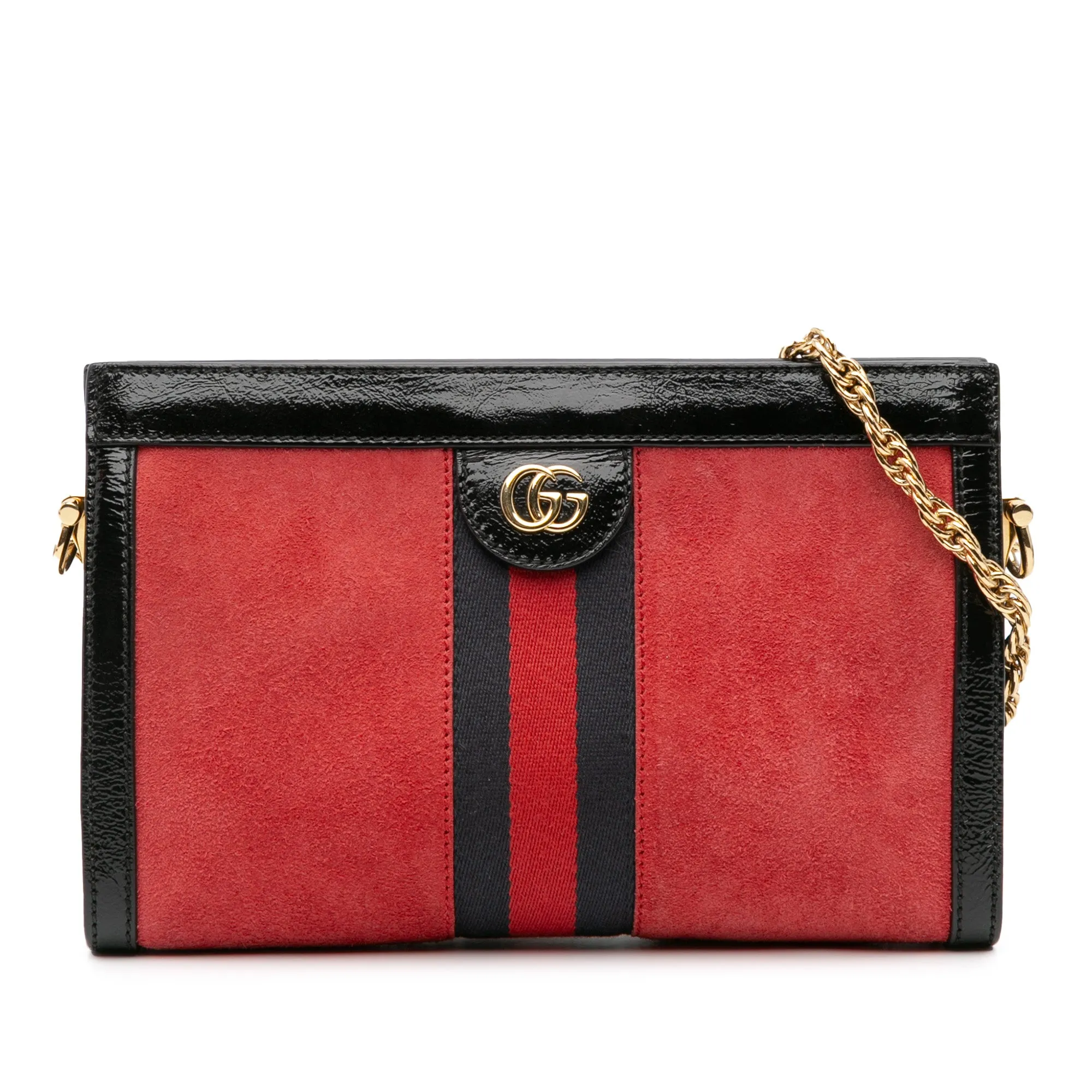 Small Suede Ophidia Chain Crossbody