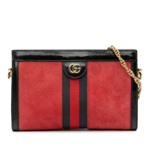 Small Suede Ophidia Chain Crossbody