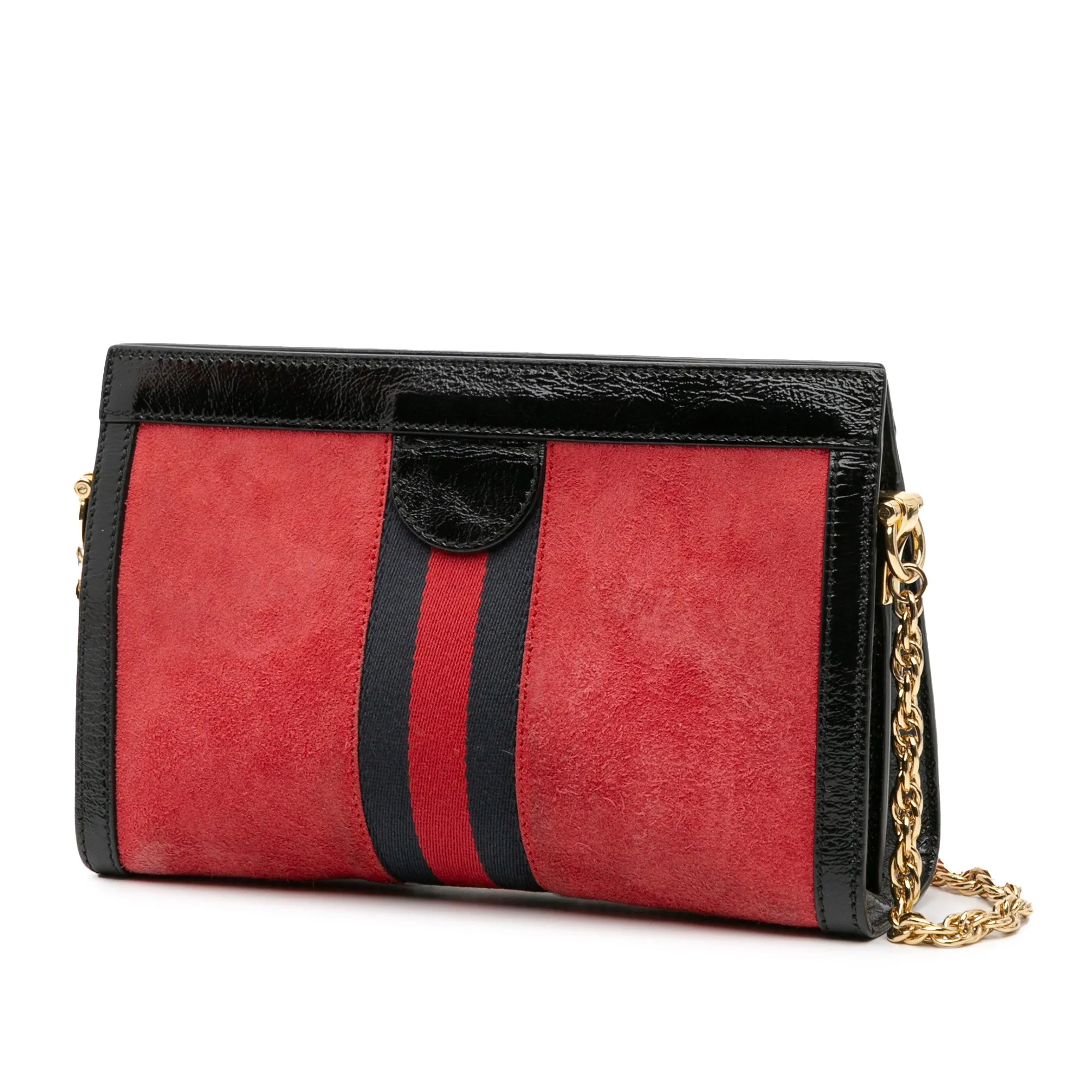 Small Suede Ophidia Chain Crossbody