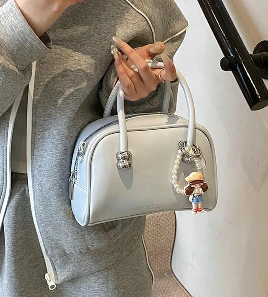 Soft PU Leather Crossbody Handbag for Women Trendy Shoulder Purse Mini Tob handle Bag