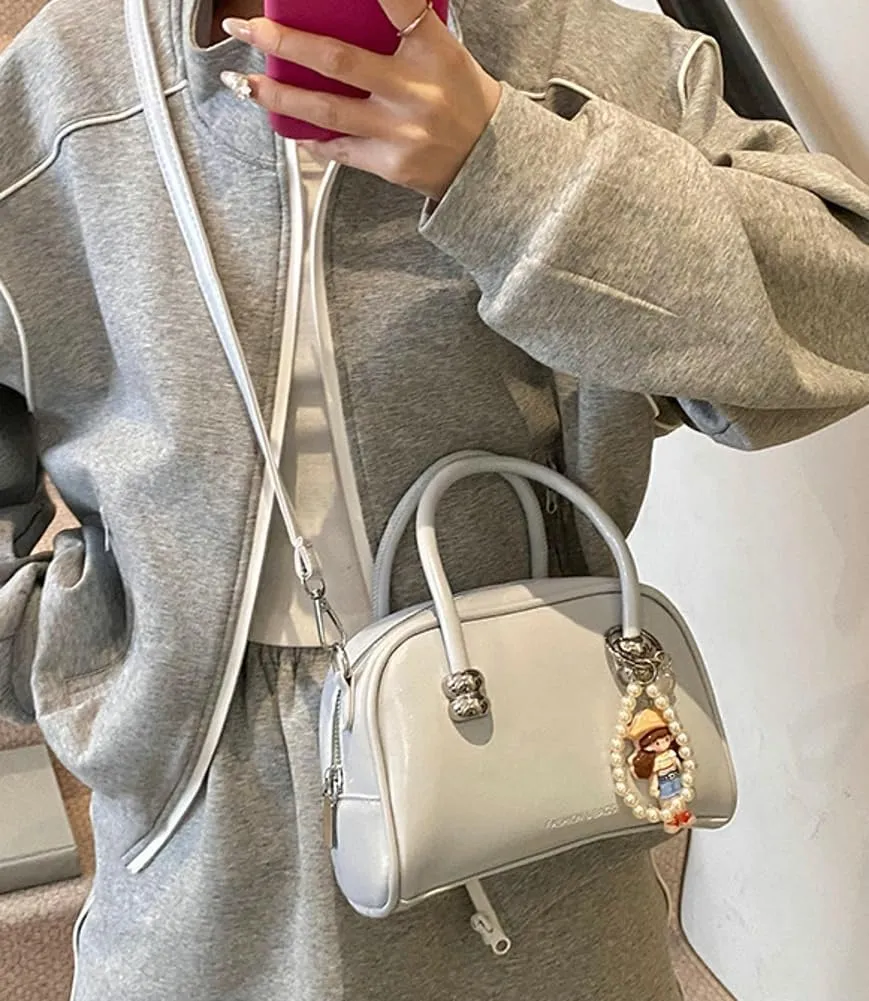 Soft PU Leather Crossbody Handbag for Women Trendy Shoulder Purse Mini Tob handle Bag