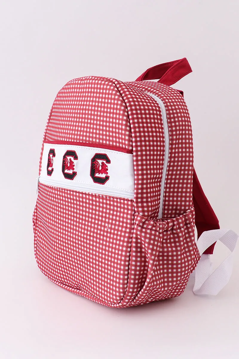 South carolina embroidery boy schoolbag