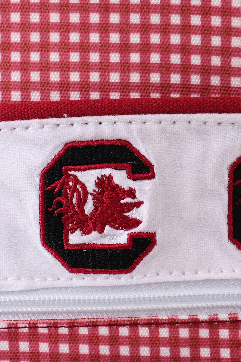 South carolina embroidery boy schoolbag