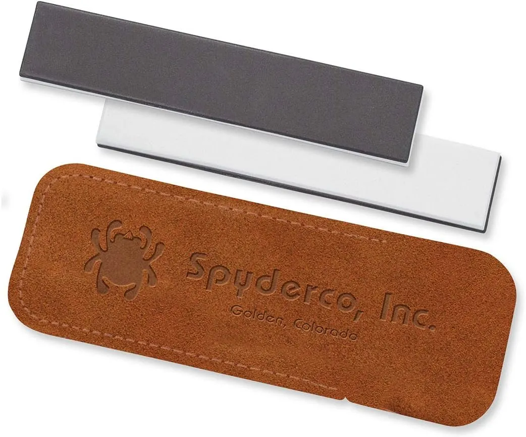 Spyderco 303MF 1" by 5" DoubleStuff Sharpening Stone - Medium & Fine Sided and Includes Protective Case - 303MF