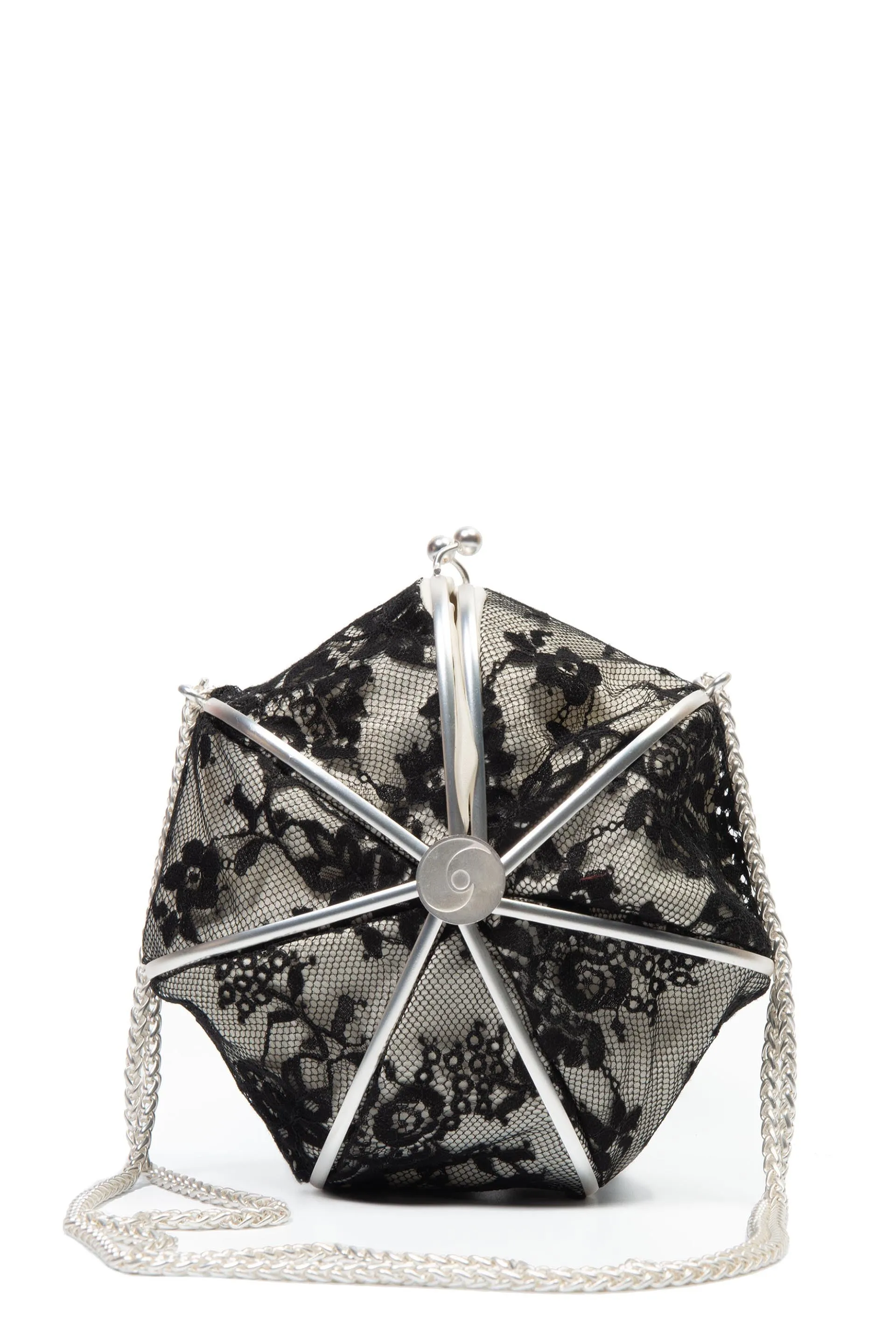 Squid Ink Silk Lace Umbrella Purse