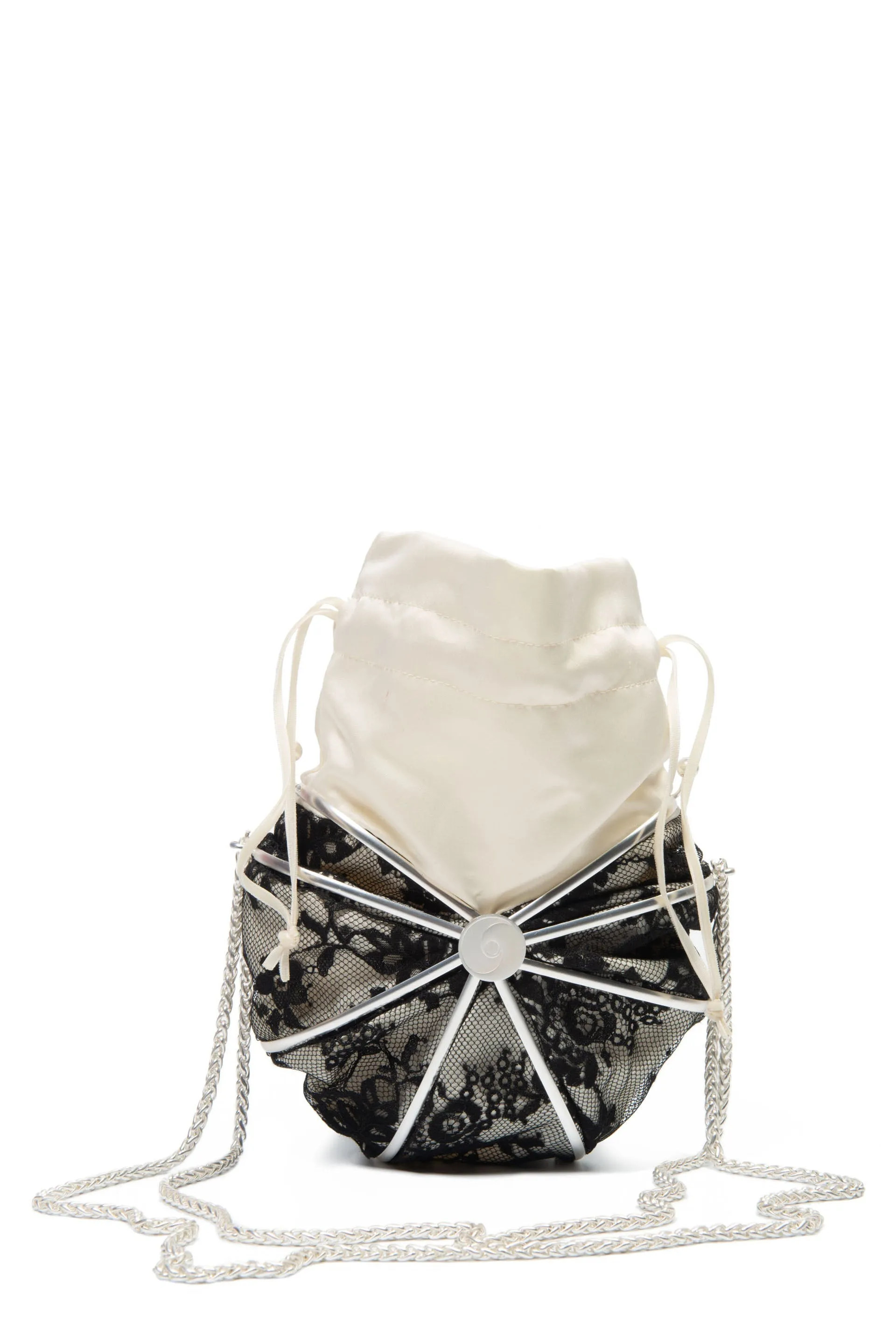 Squid Ink Silk Lace Umbrella Purse