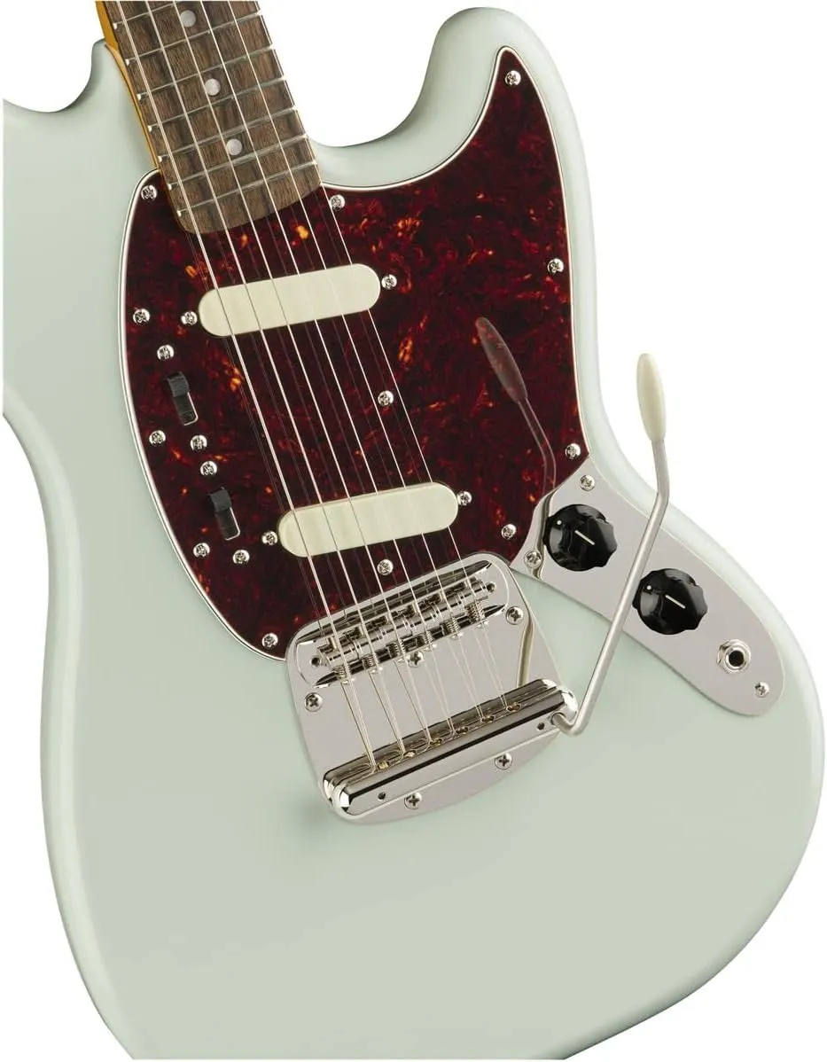 Squier Classic Vibe 60s Mustang Electric Guitar, with 2-Year Warranty, Sonic Blue, Laurel Fingerboard