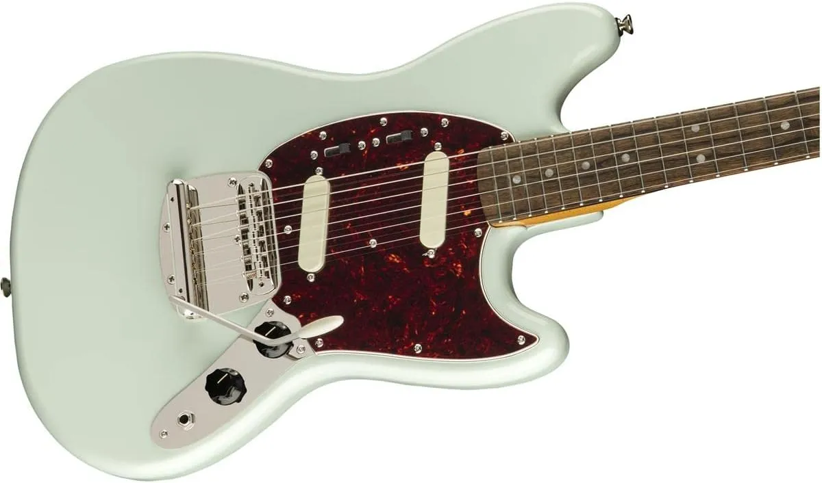 Squier Classic Vibe 60s Mustang Electric Guitar, with 2-Year Warranty, Sonic Blue, Laurel Fingerboard