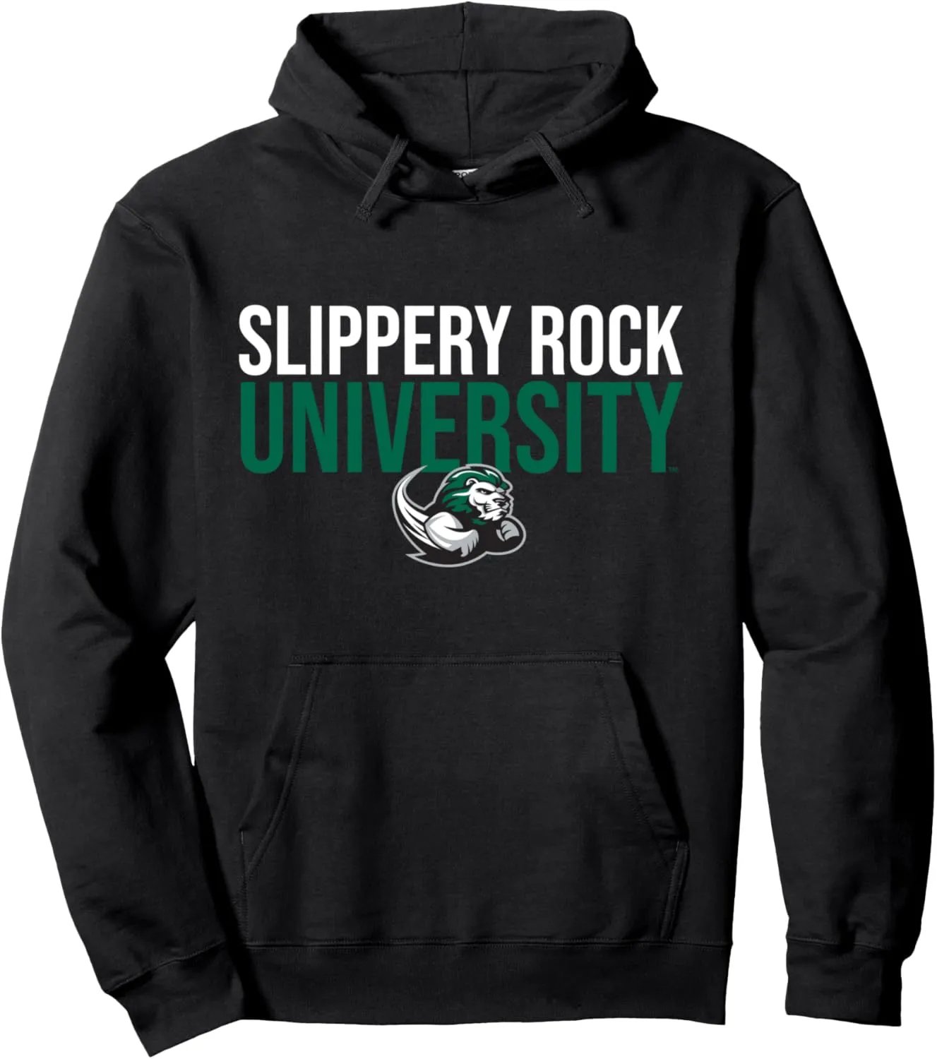 SRU Slippery Rock University Stacked Pullover Hoodie