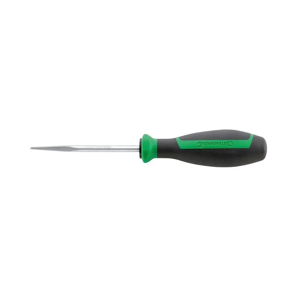 Stahlwille 77593000 Four-sided Bradawl, Strong & Rust-resistant, With Sharp Point Perfect for Punching Leather & Marking Holes in Wood, Can Be Used on Various Materials, Blade Size 6x100 mm, L. 215 mm