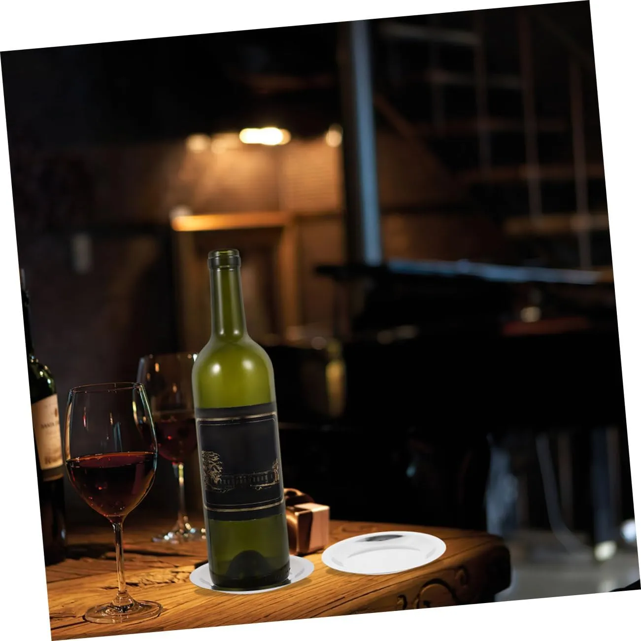 Stainless Steel Wine Coaster Pad Multi Functional Heat Insulation Cushion for Wine Bottles and Tea Cups Stylish Kitchen Coaster for Use