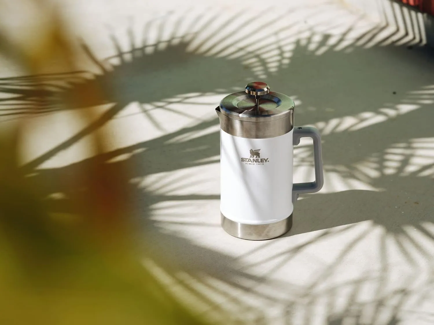 Stanley Classic Stay-Hot French Press Coffee Maker 48 oz | 5 Minute Brew, 4 Hours Hot | Mesh Filter for Coffee Grounds | Insulated Stainless Steel French Press | BPA-Free | Polar