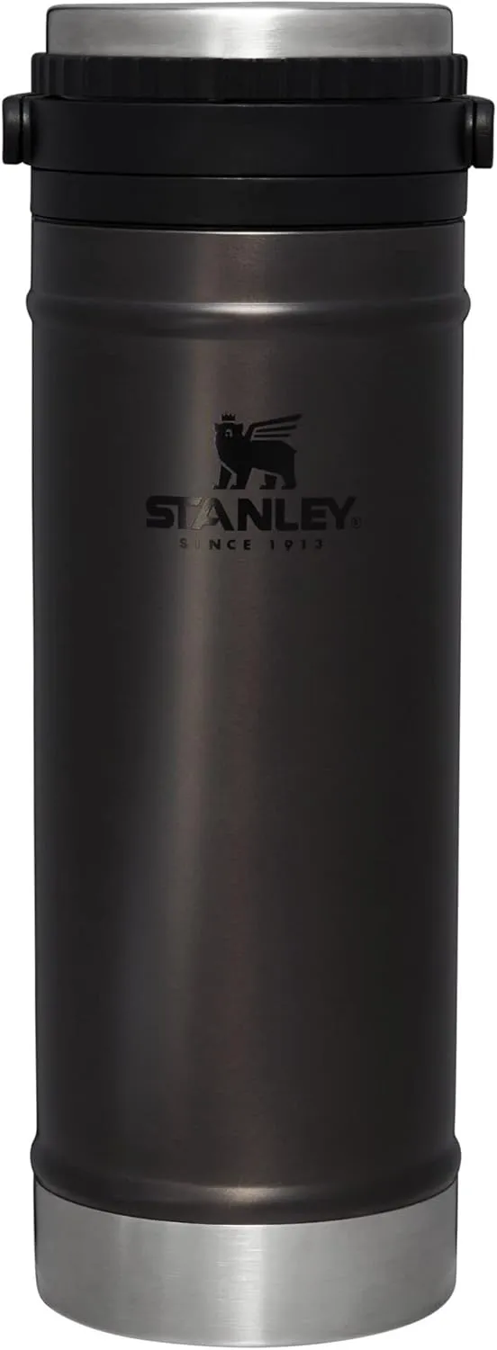 Stanley Travel Mug with Integrated French Press 16 oz | 5 Minute Brew, 4 Hours Hot, Leakproof Lid | Mesh Filter for Coffee Grounds | Insulated Stainless Steel Coffee Maker | BPA-Free