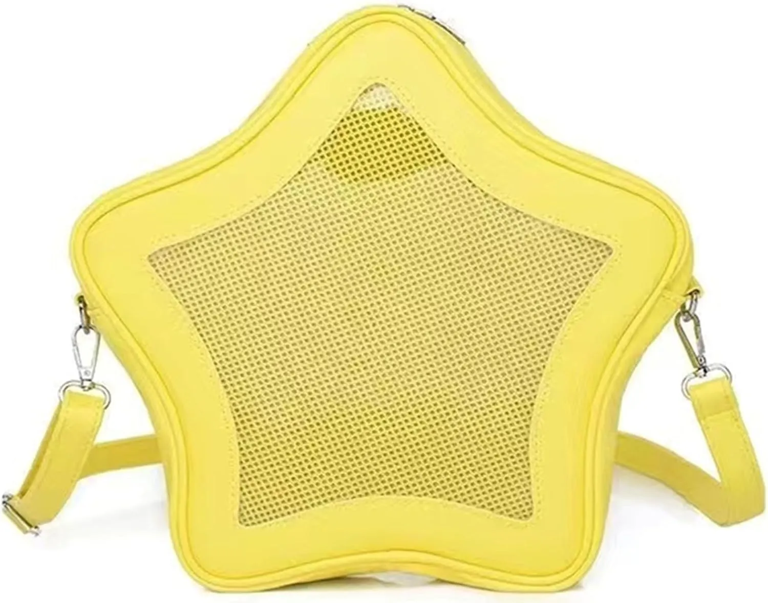 Star Shape Ita Bag Display Crossbody Bag PU Leather Backpack Cute Crossbody Purse Display Clear Shoulder Bag Y2k Cute Handbag