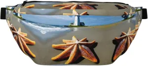 Starfish Lighthouse Beach Fanny Pack Crossbody Sling Bag â€“ Zipper Pockets for Travel, Hiking, Cycling, Workouts, and Everyday Use