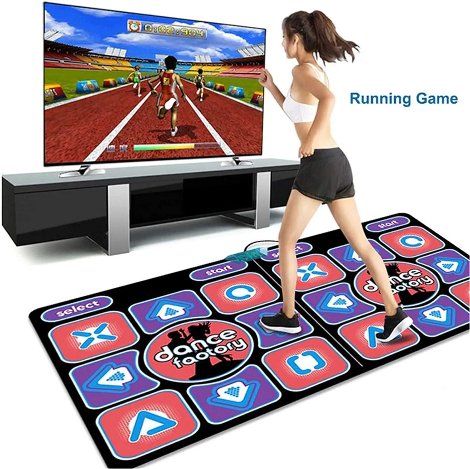Step User Dance Sense Double Mats Non-Slip Dancers Pads Game Yoga Game Blanket Baby Play Mat Family Entertainment (As Shown, One Size)